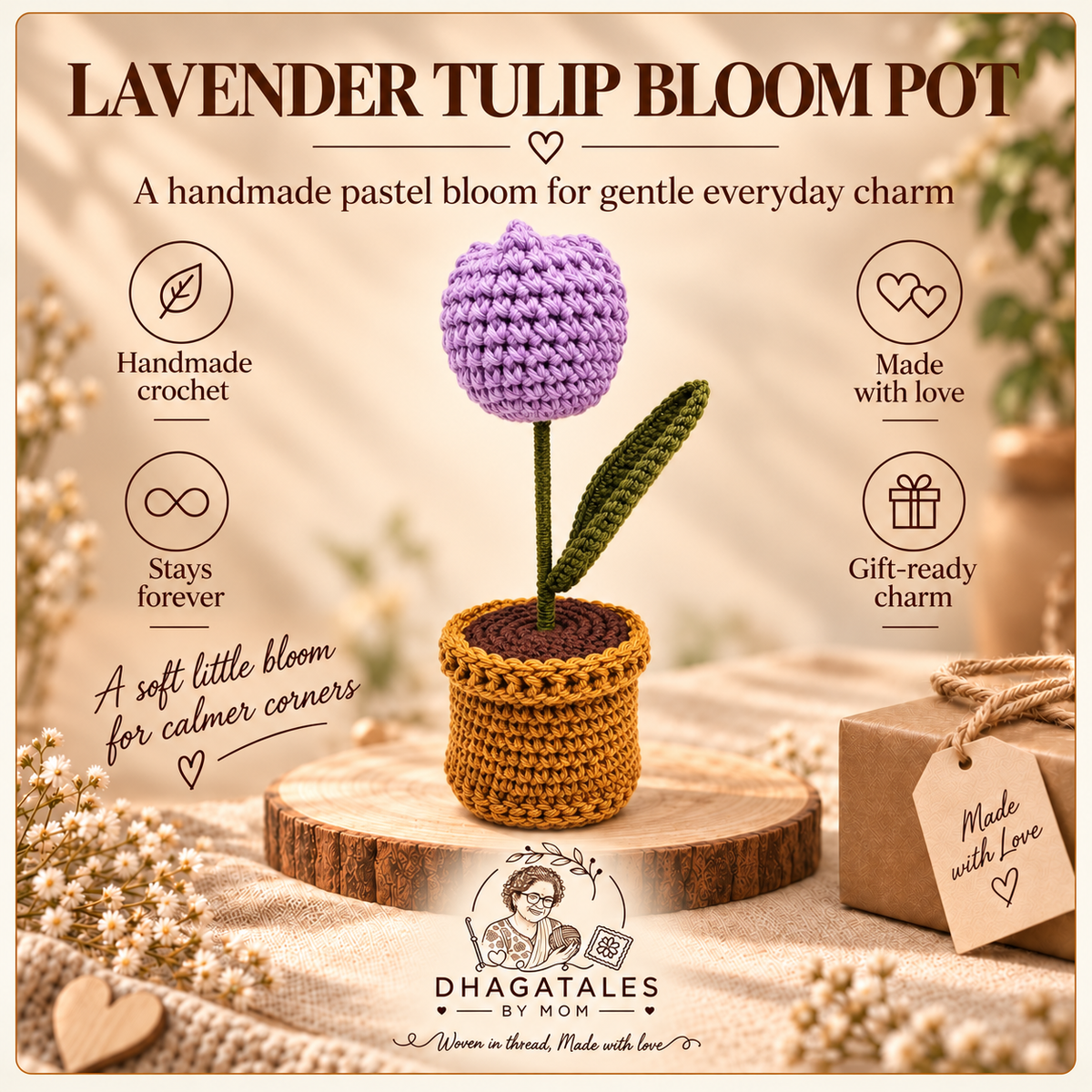 Lavender Tulip Pot