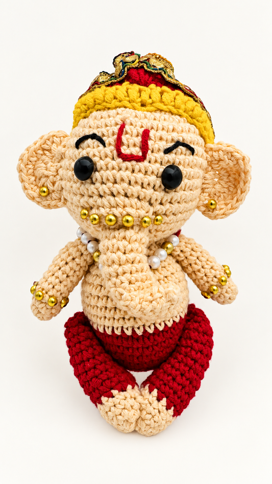 Handmade Crochet Ganesh Ji