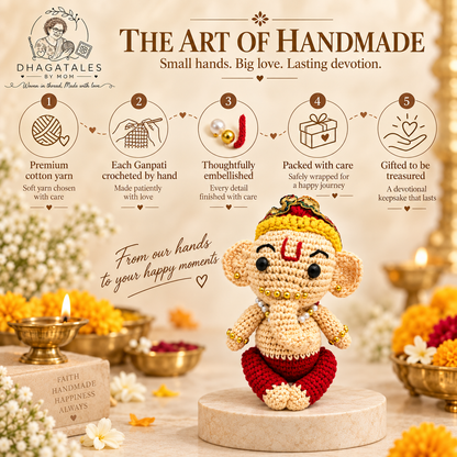 Handmade Crochet Ganesh Ji