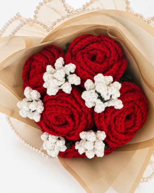 Forever Yours – Crimson Elegance Bouquet