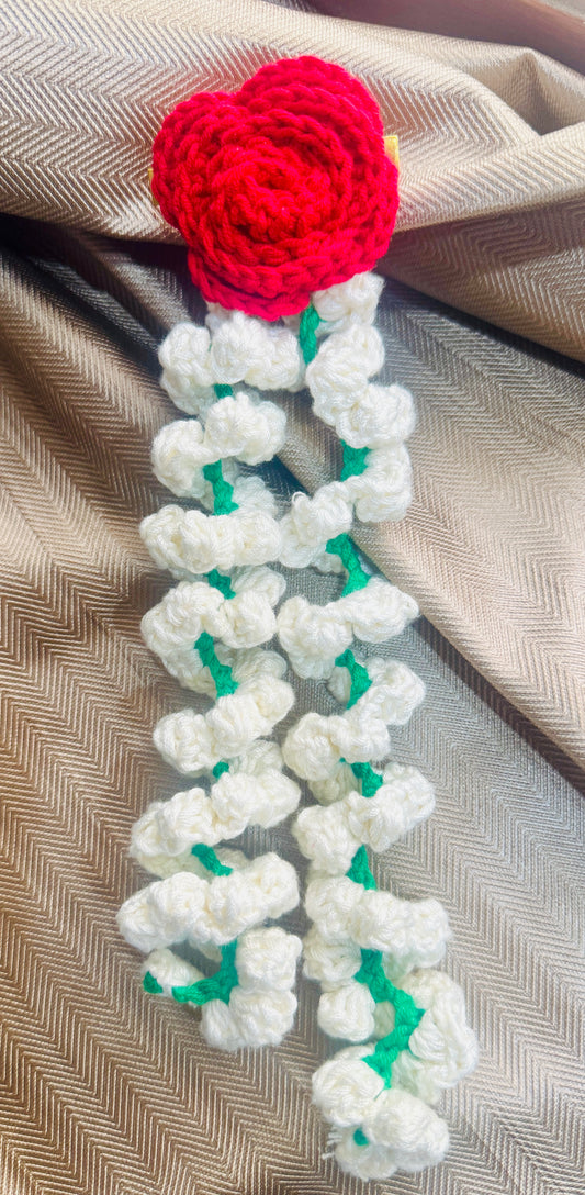 Rose & Mogra Cascade Gajra – Mini