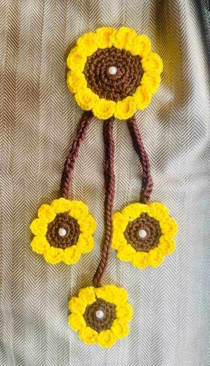 Sunflower Tassel Hair Charm