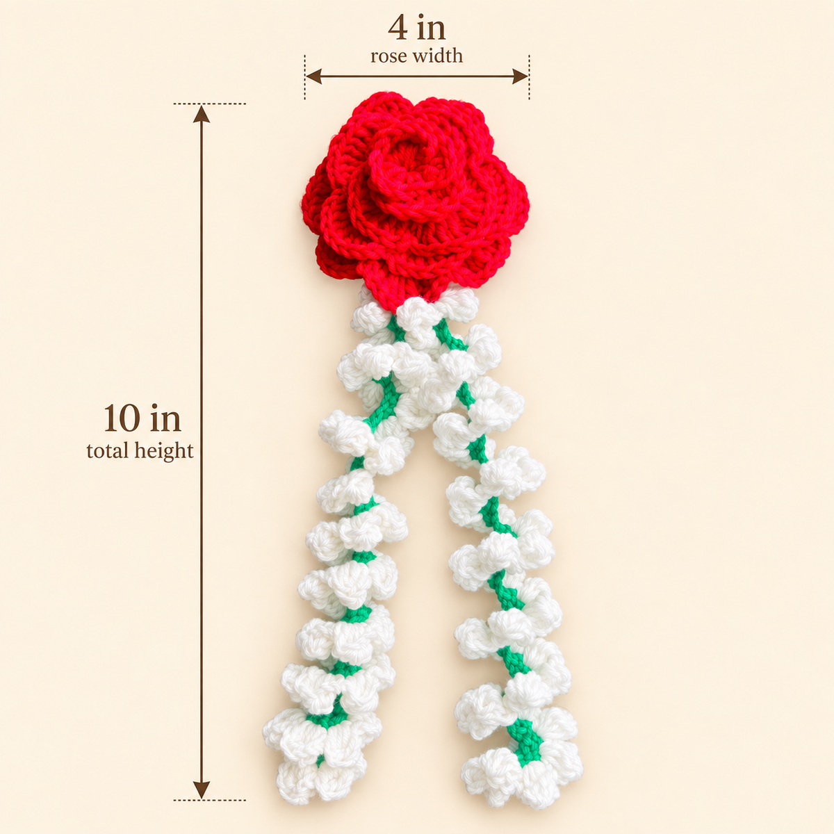 Rose & Mogra Cascade Gajra – Classic