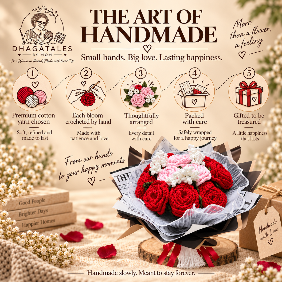 The Art of Handmade process for Forever Yours – Always & Forever Bouquet