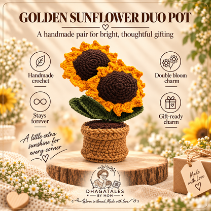 Golden Sunflower Duo Pot
