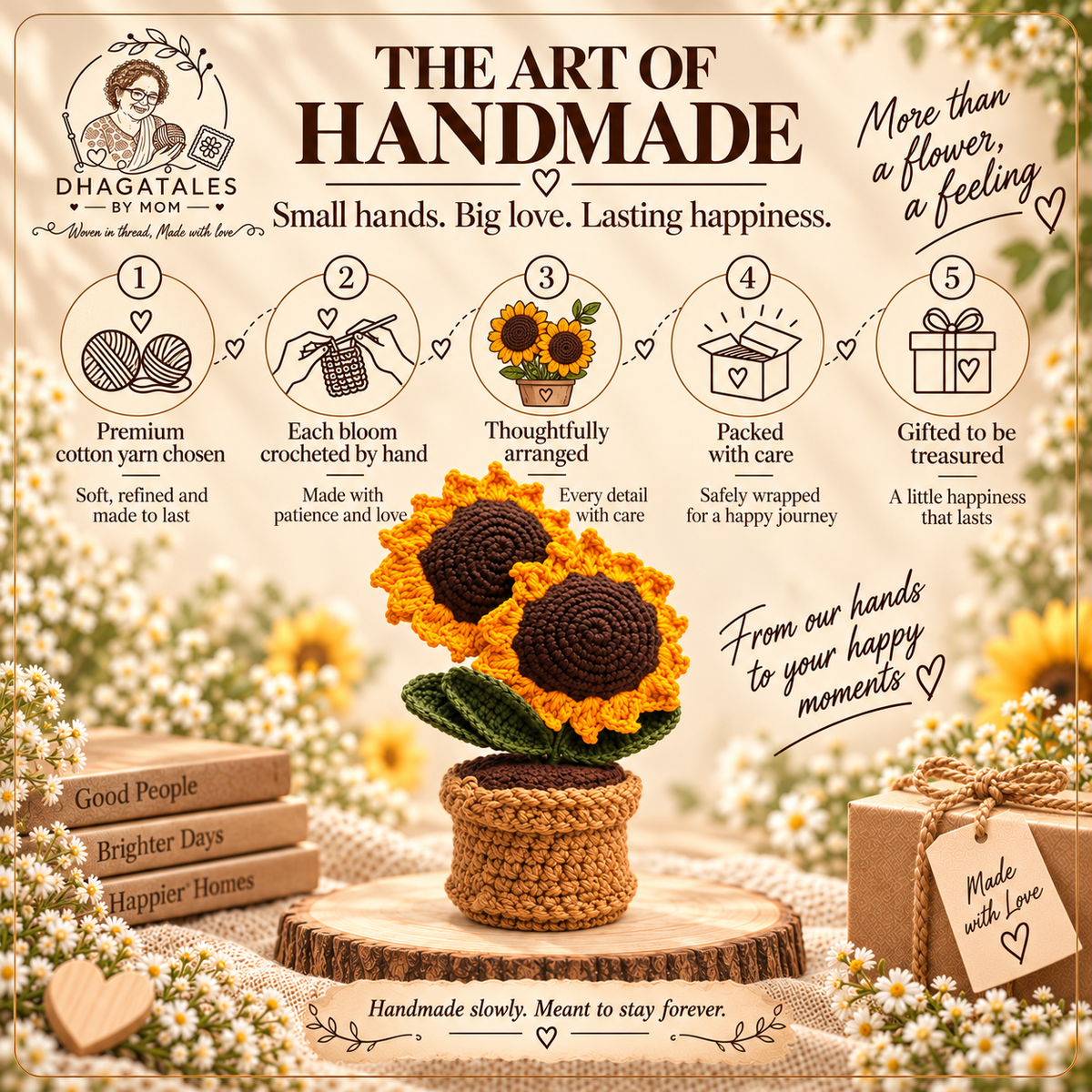 Golden Sunflower Duo Pot