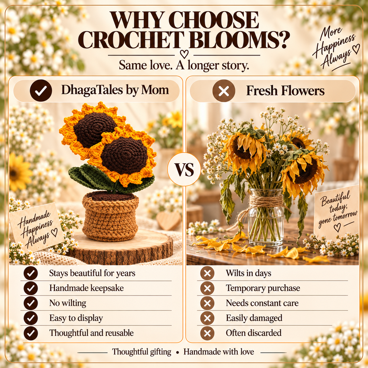 Golden Sunflower Duo Pot