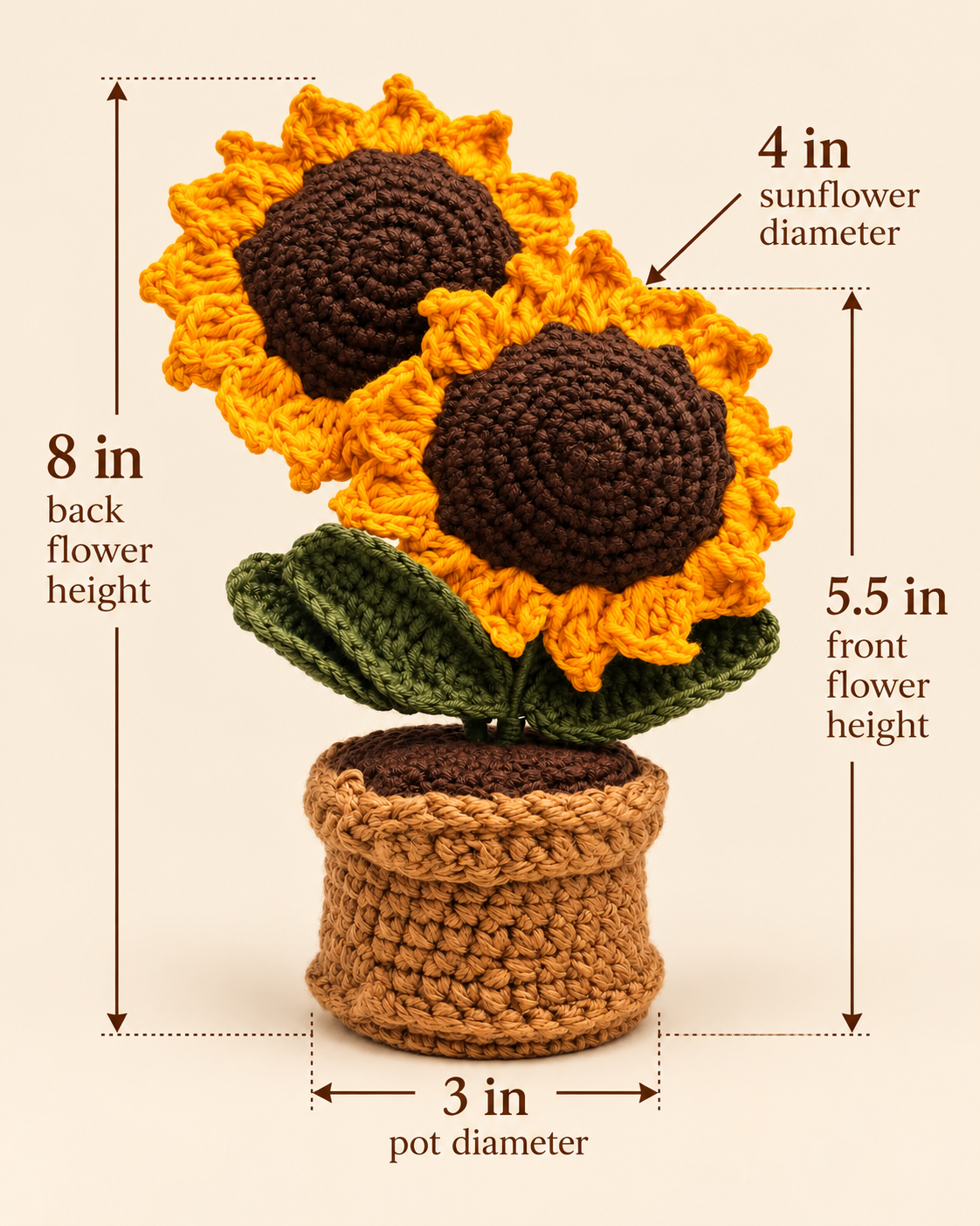 Golden Sunflower Duo Pot