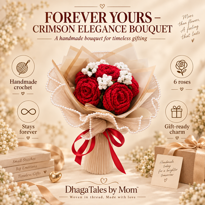 Forever Yours Crimson Elegance Bouquet product feature asset